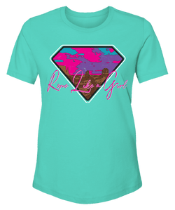 "Rope Like A Girl" Turquoise T-shirt