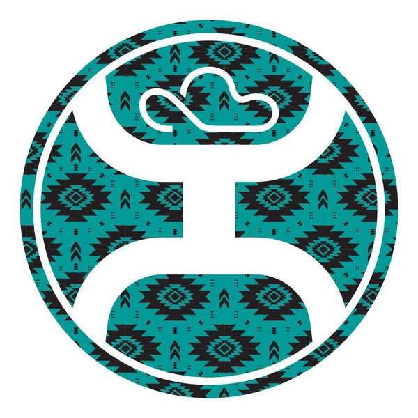 "Hooey 2.0" Turquoise/Black/White Decal