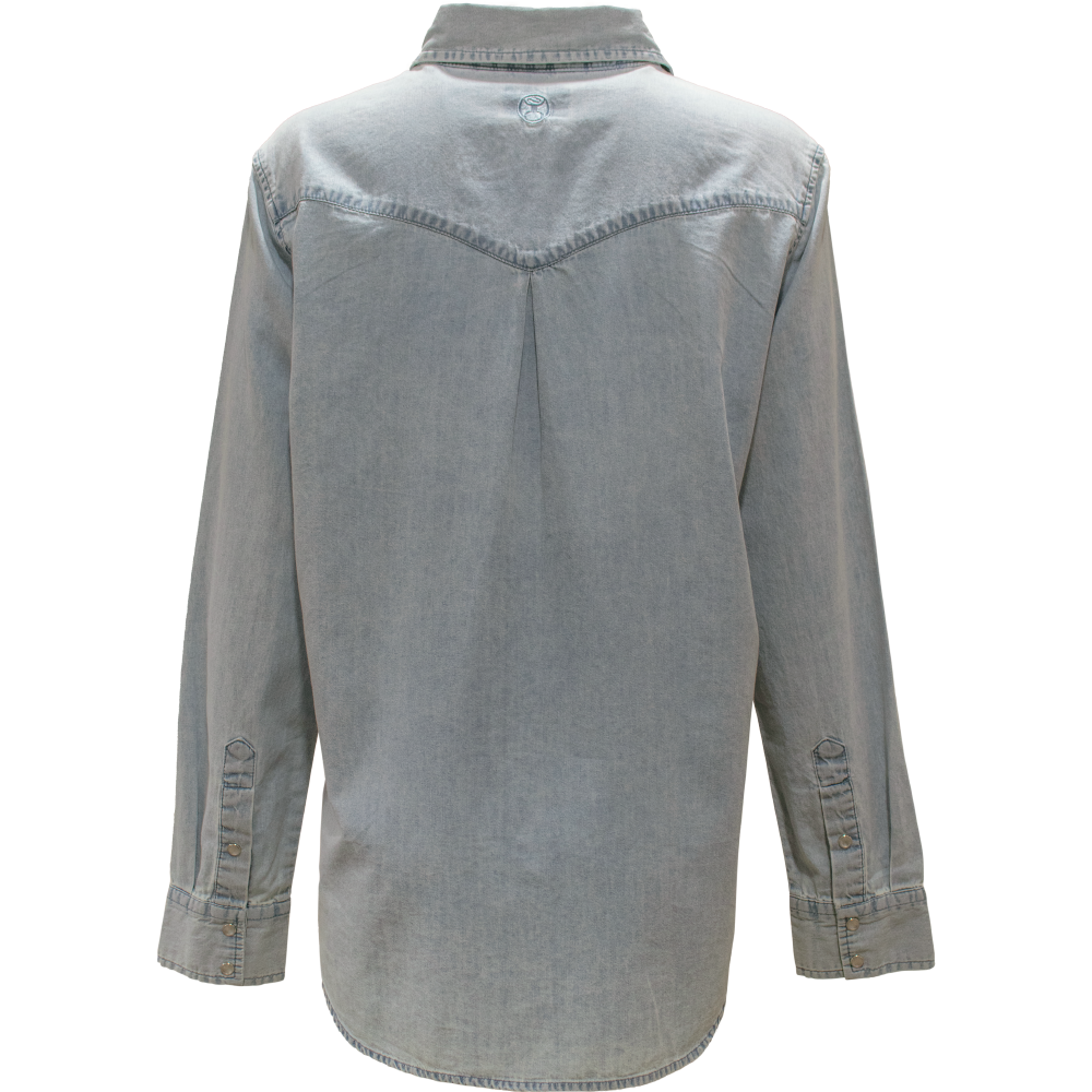 "Del Denim" Ladies Chambray Long Sleeve Shirt