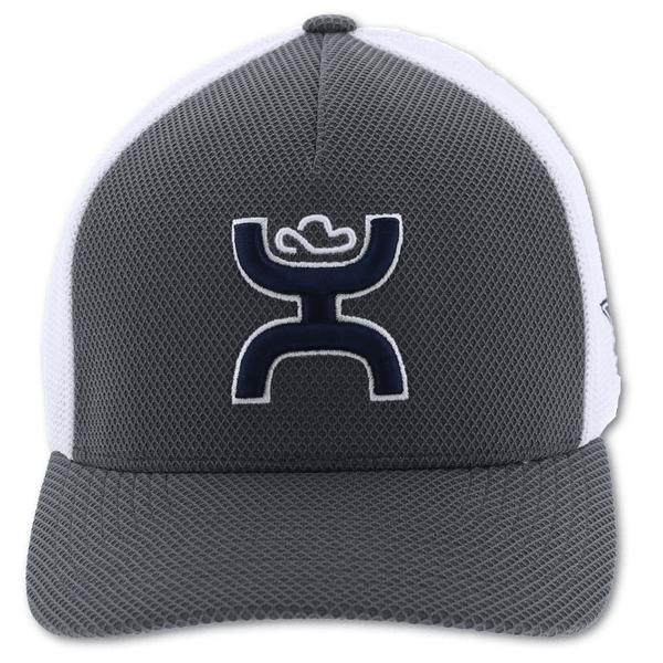 Hooey Dallas Grey/White Navy Brim Logo Cap