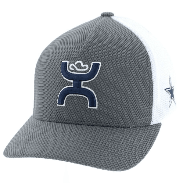 Hooey Dallas Grey/White Navy Brim Logo Cap