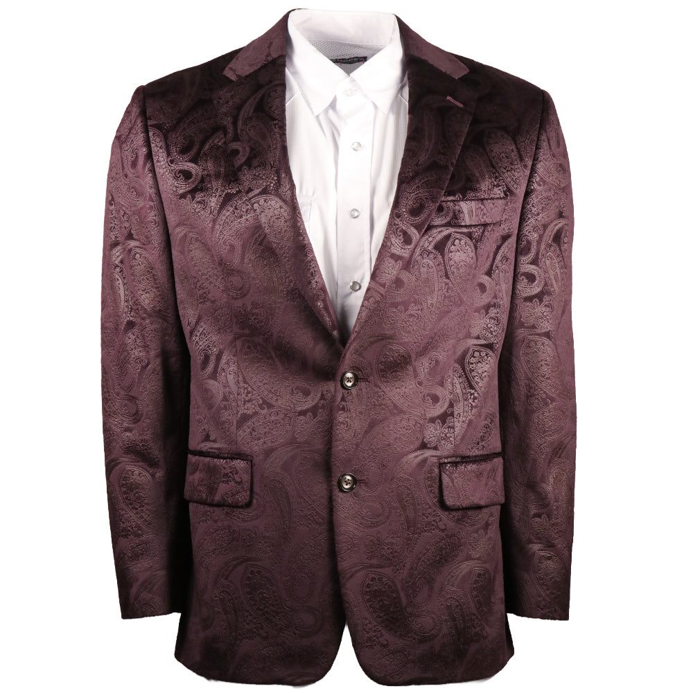 Hooey Sport Coat Maroon Paisley