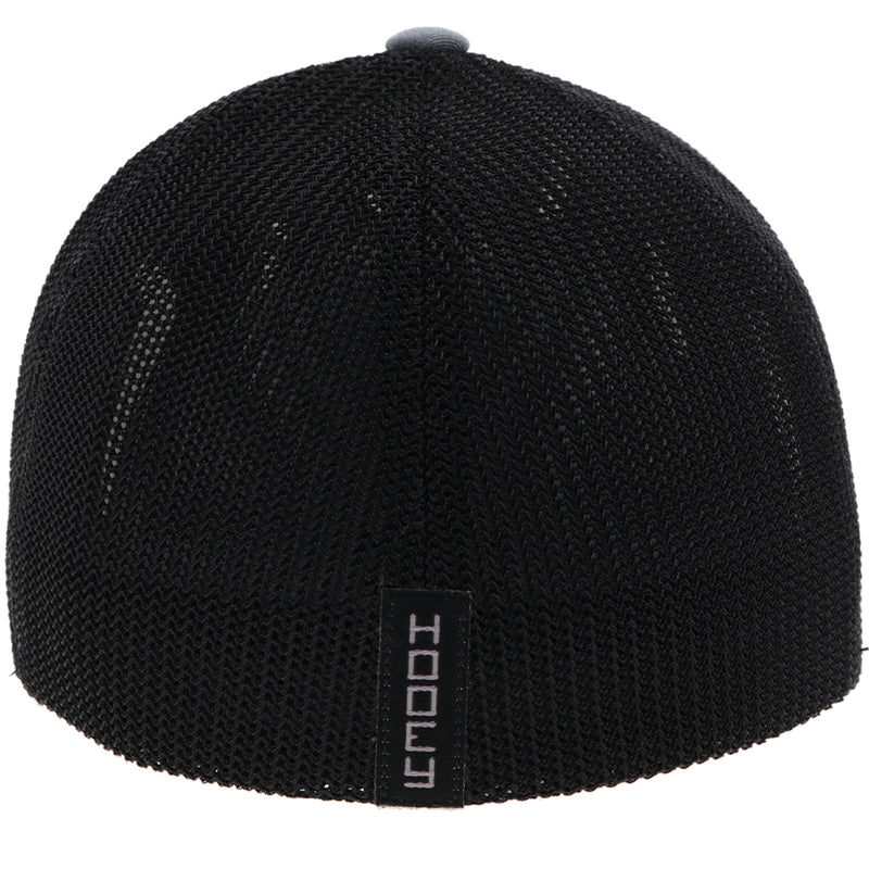 back of the Blue, black, and grey Coach hat