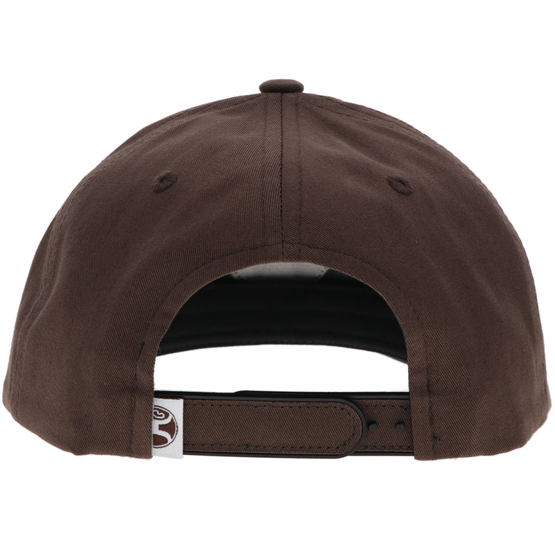Back of the Brown on brown "Bronx" with white and black patch