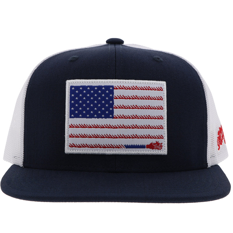 "Liberty Roper" Hat Navy/White w/ Flag Patch