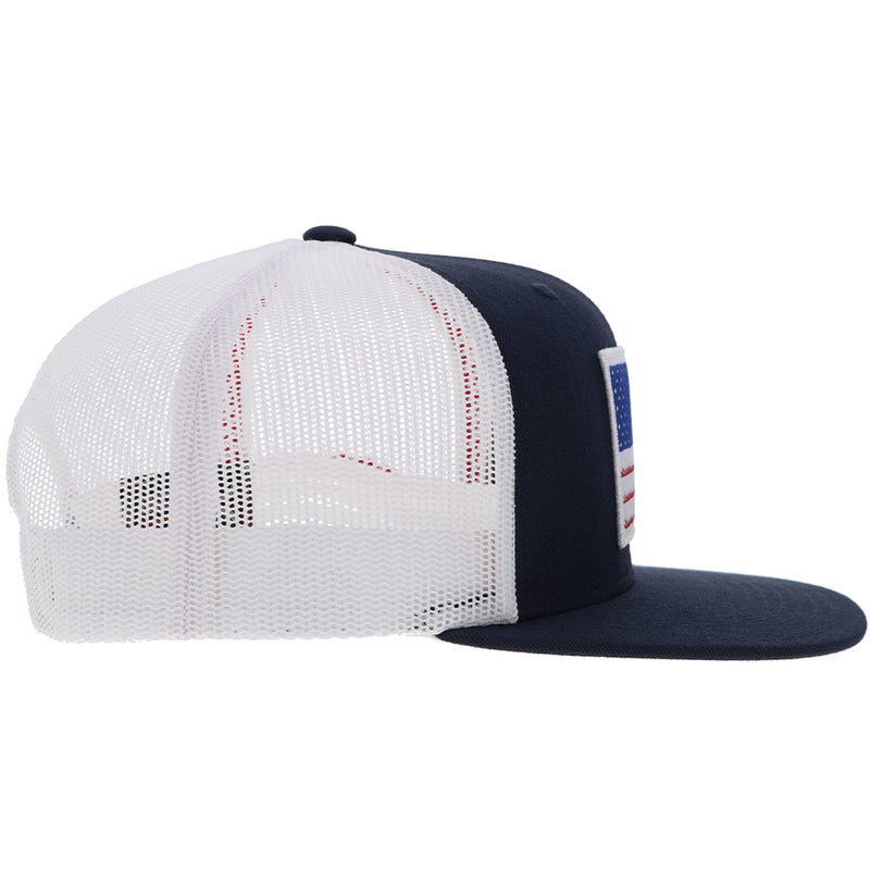 "Liberty Roper" Hat Navy/White w/ Flag Patch