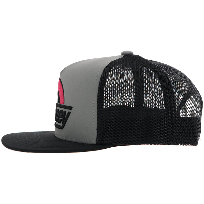 "Suds" Hat Grey/Black w/ Black & Pink Logo