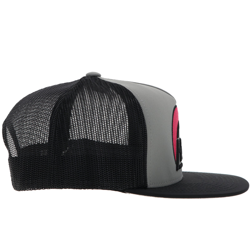 Youth "Suds" Hat Grey/Black w/ Black & Pink Logo