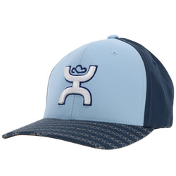 "Solo " Flexfit Hat Light/Blue/Navy w/ Hooey Logo