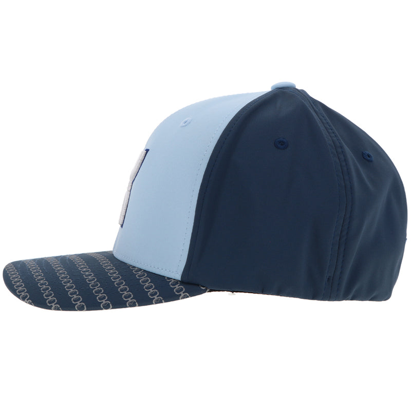 "Solo " Flexfit Hat Light/Blue/Navy w/ Hooey Logo