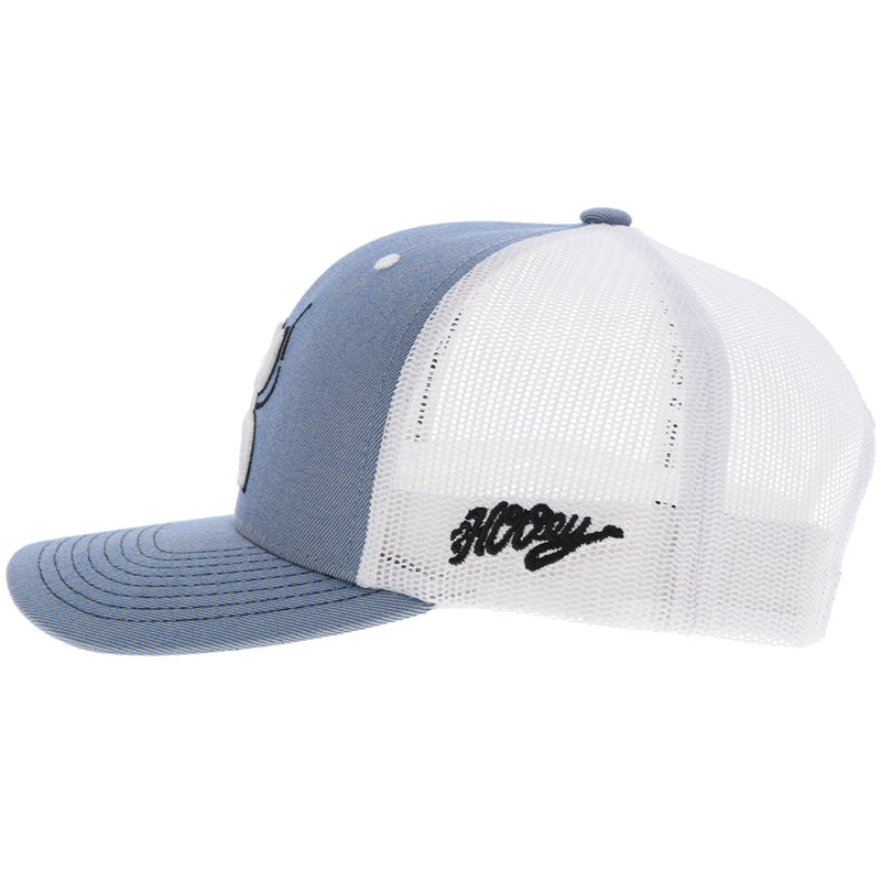 "Arc" Hat Denim/White