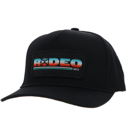 "Rodeo" Hat Black w /Serape Rectangle Patch