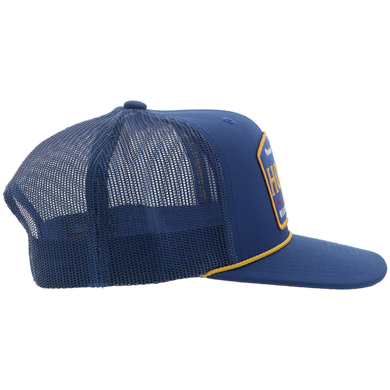 "Trip" Hooey Hat Blue w/Blue & Yellow Patch