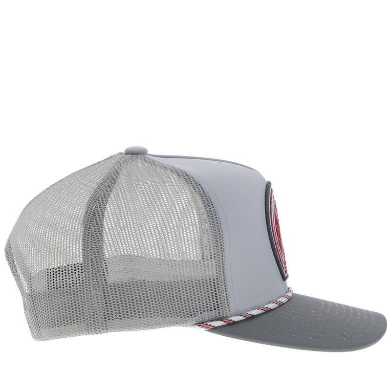 "Hooey Music" Hat Grey w/Red/Black & White Logo