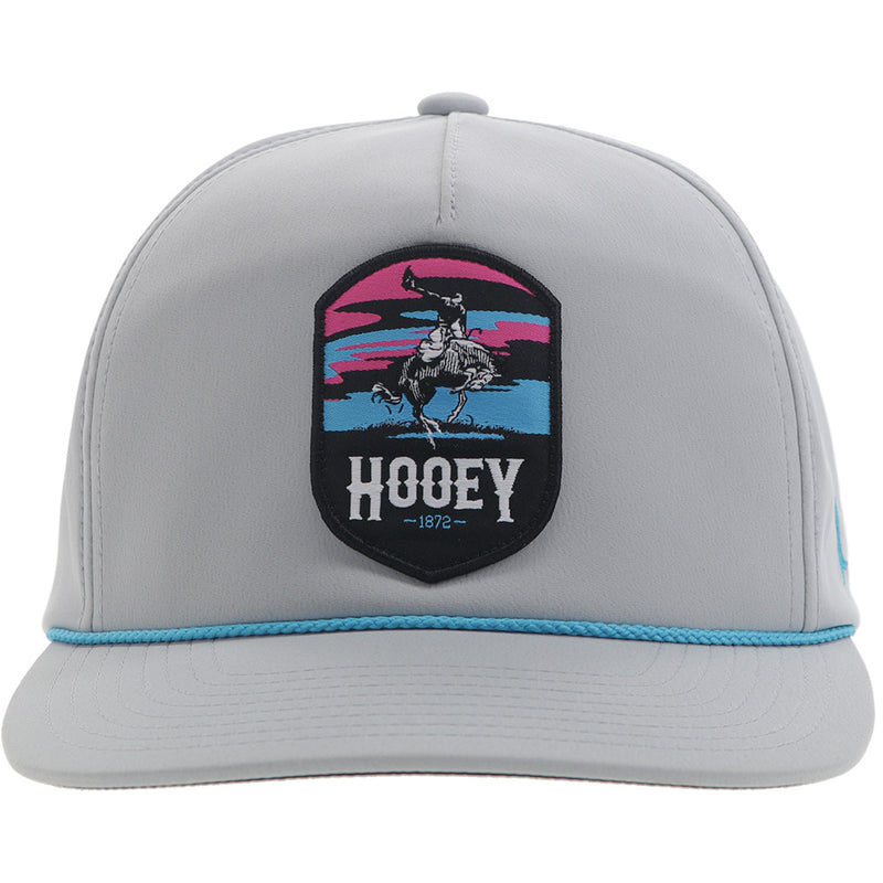 "Cheyenne" Hooey Hat Grey w/Pink/Blue/Black Patch