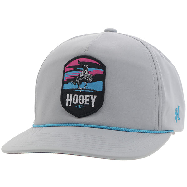 Cheyenne Hooey Hat Grey w Pink Blue Black Patch