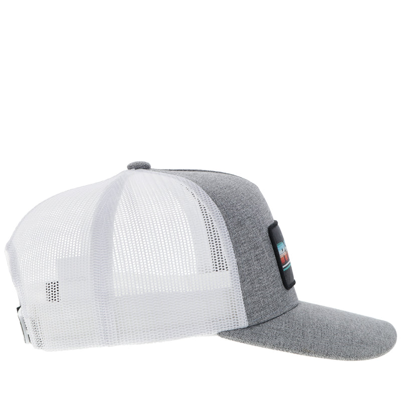 fright side of heather grey and white RODEO hat