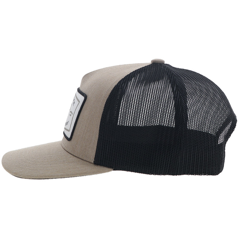 "Rank Stock" Hooey Hat Tan/Black w/White/Black Patch