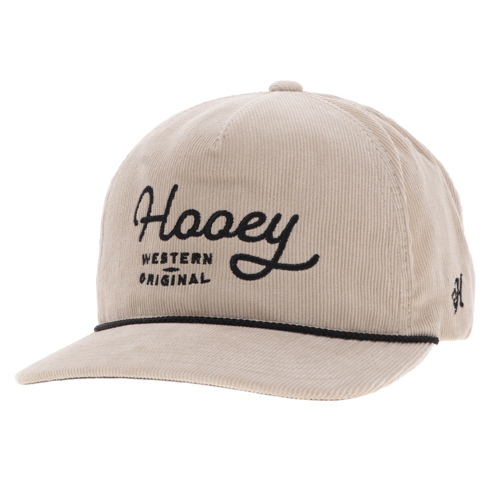 "OG" Hooey Hat Cream Corduroy w/Black Stitching