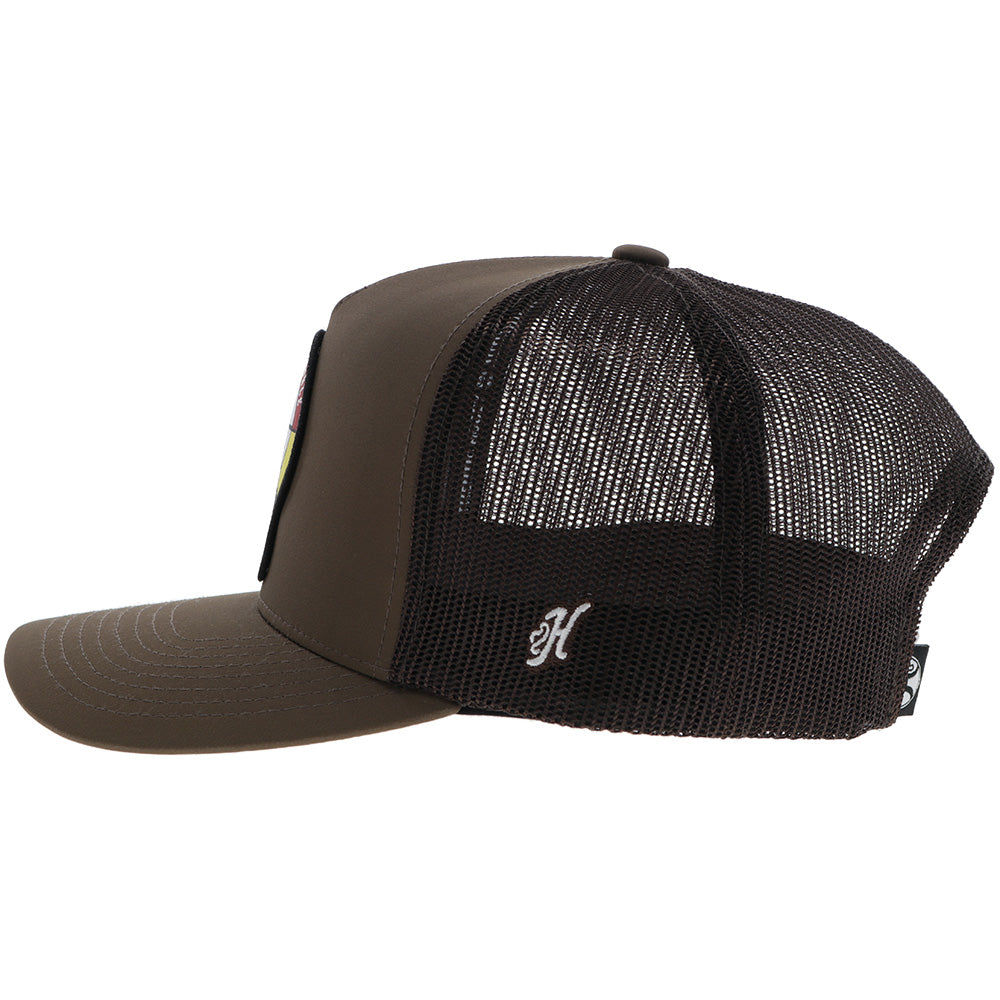 "Sage to Saddle" Hat Brown w/Black/Yellow/Red Circle Patch