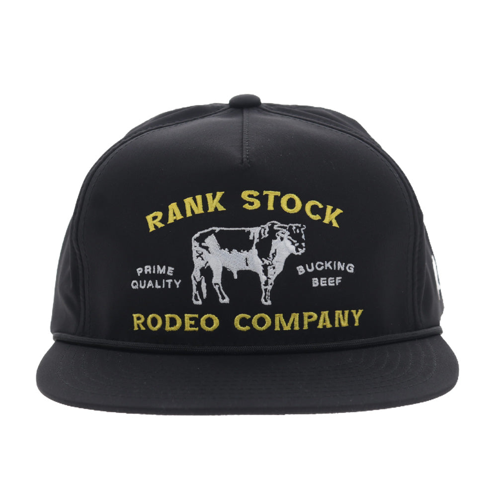 "Rank Stock" Hat Black w/Yellow & White