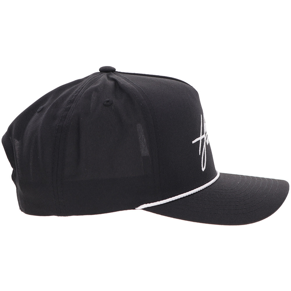 "Mark Out" Hat Black w/White Stitching