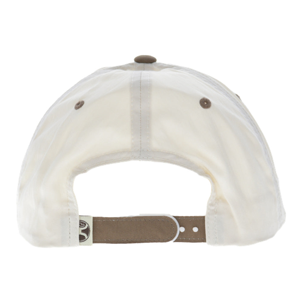 Mark Out 5-Panel Full Surround Snapback Hat Cream/Brown