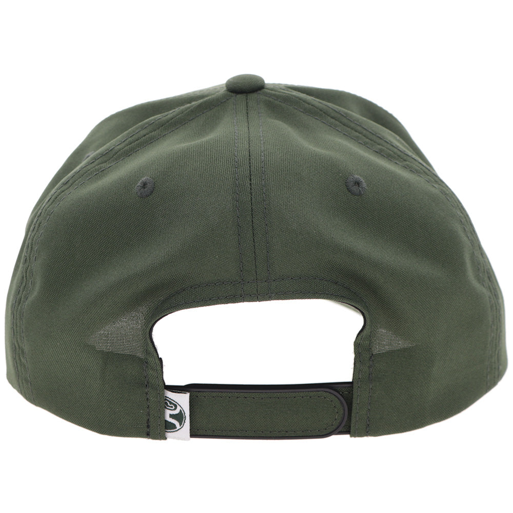 "Mark Out" Hat Green w/White Stitching