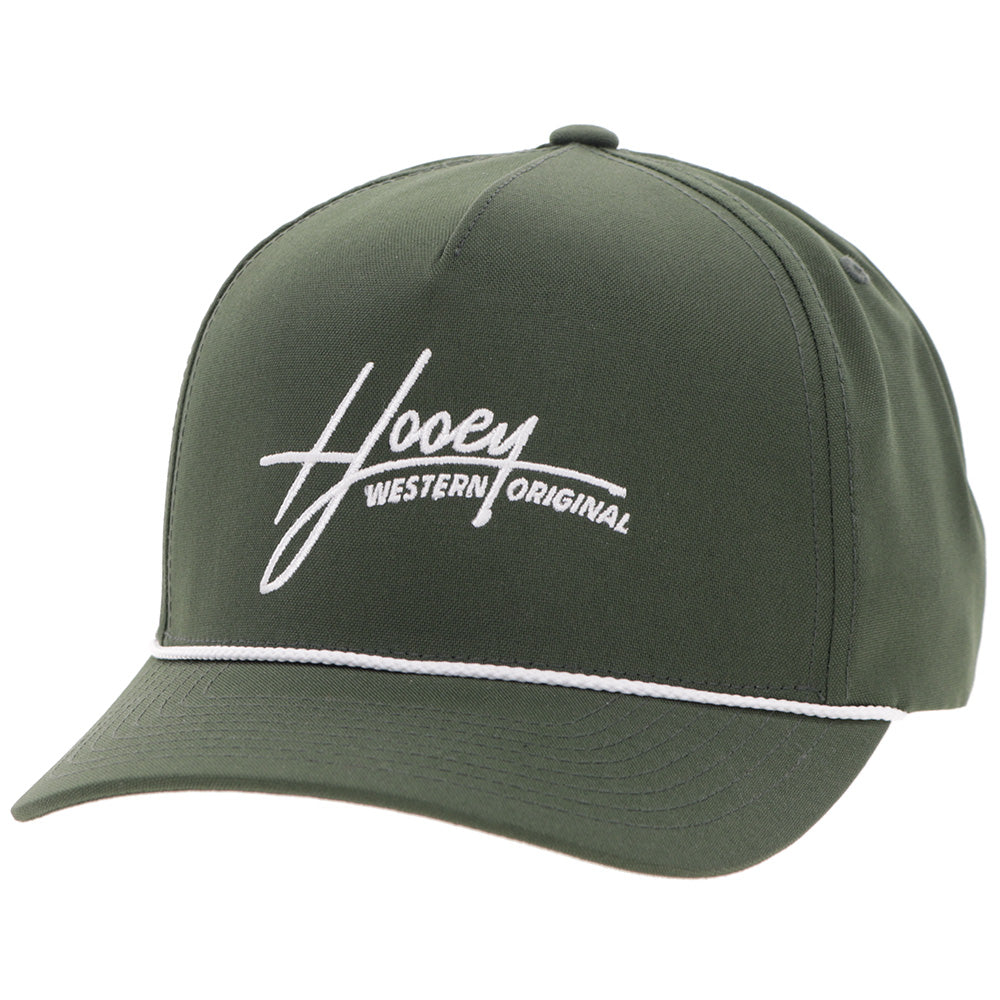 "Mark Out" Hat Green w/White Stitching