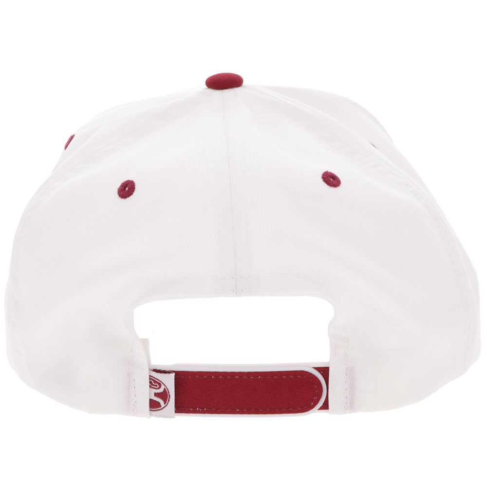 "Mark Out" Hat White/Maroon