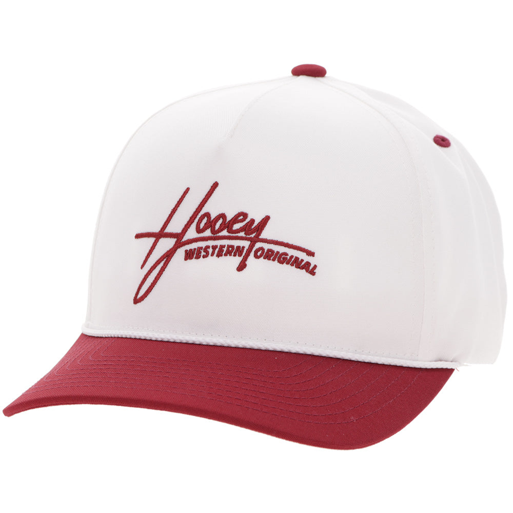 "Mark Out" Hat White/Maroon