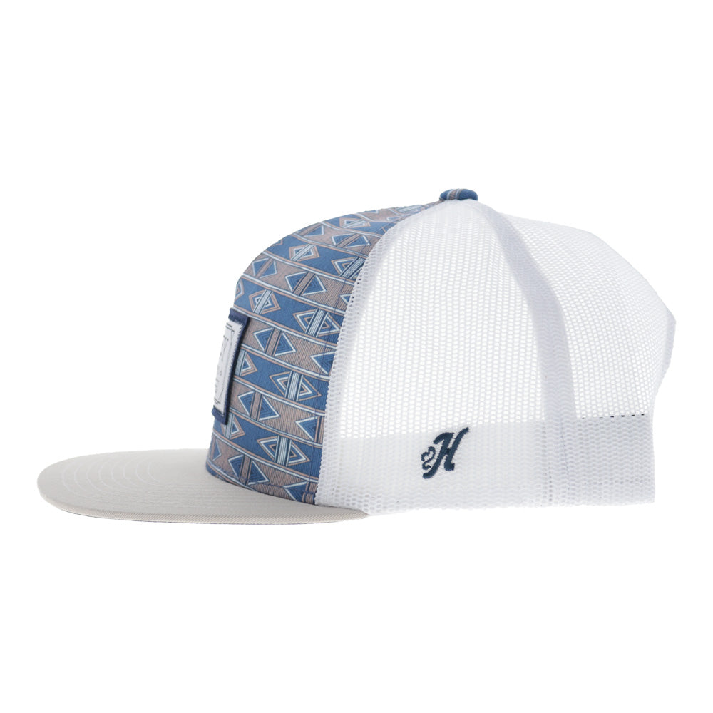 Doc 5-Panel Trucker Snapback Hat Blue/White