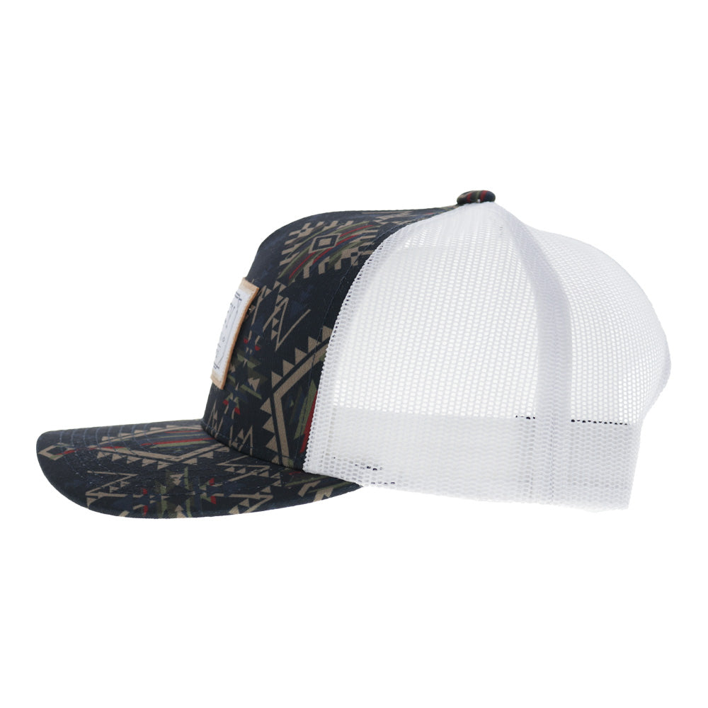 Doc 5-Panel Trucker Snapback Hat Navy/Aztec