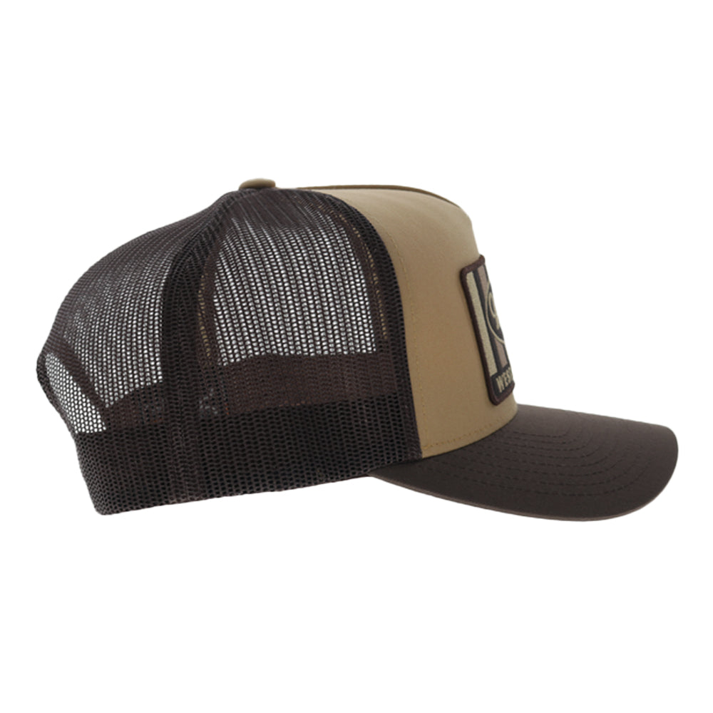 Sudan 5-Panel Trucker Snapback Hat Tan/Brown