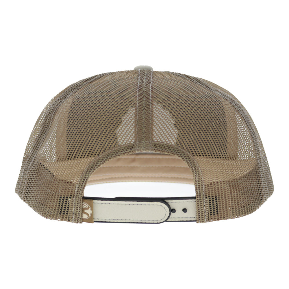 Spur 5-Panel Trucker Snapback Hat Cream/Tan