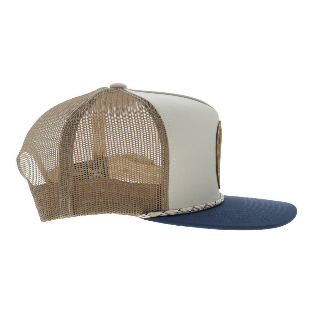 Spur 5-Panel Trucker Snapback Hat Cream/Tan