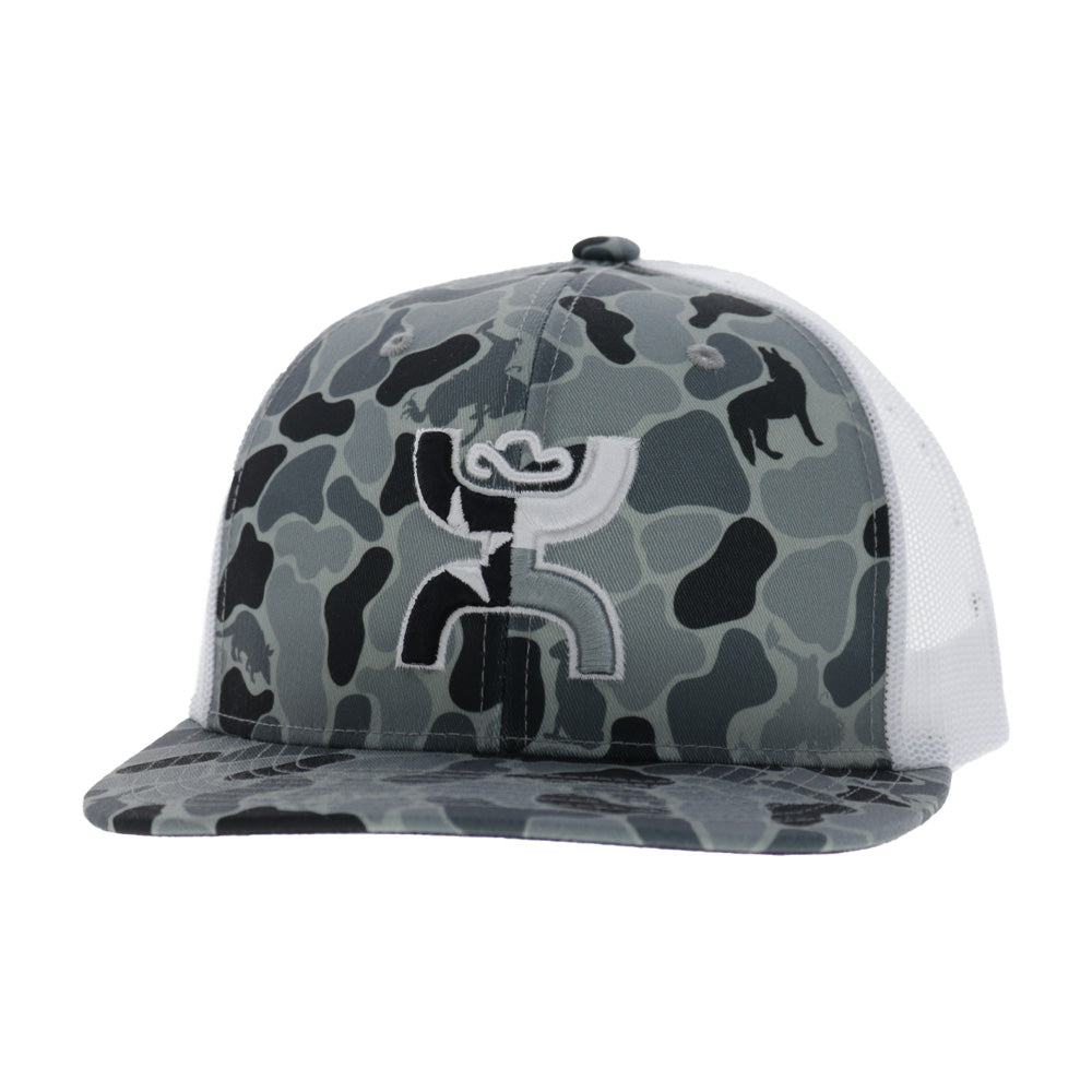 Texican 6-Panel Trucker Snapback Hat Camo/White