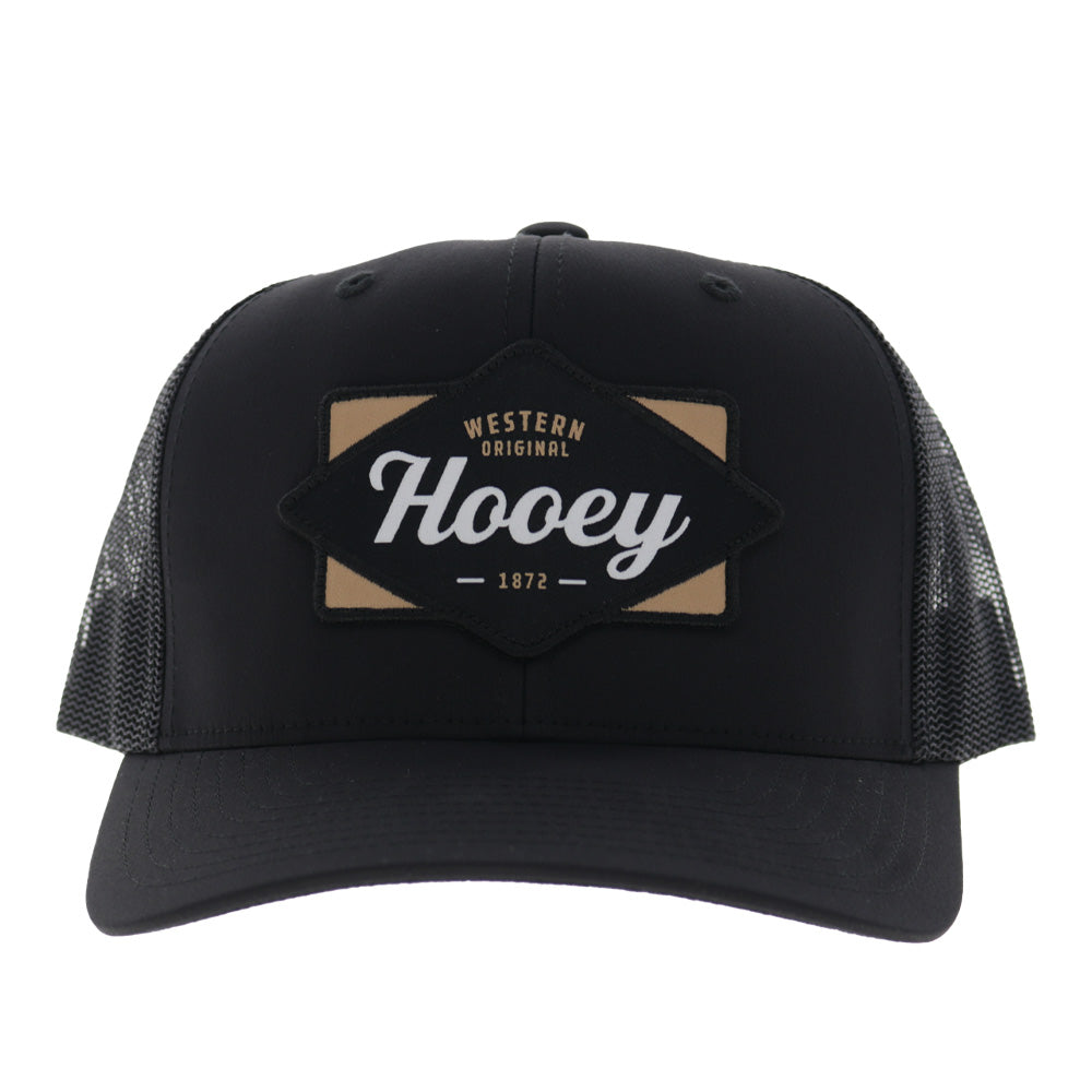 Diamond 6-Panel Trucker Snapback Hat Black/Yellow