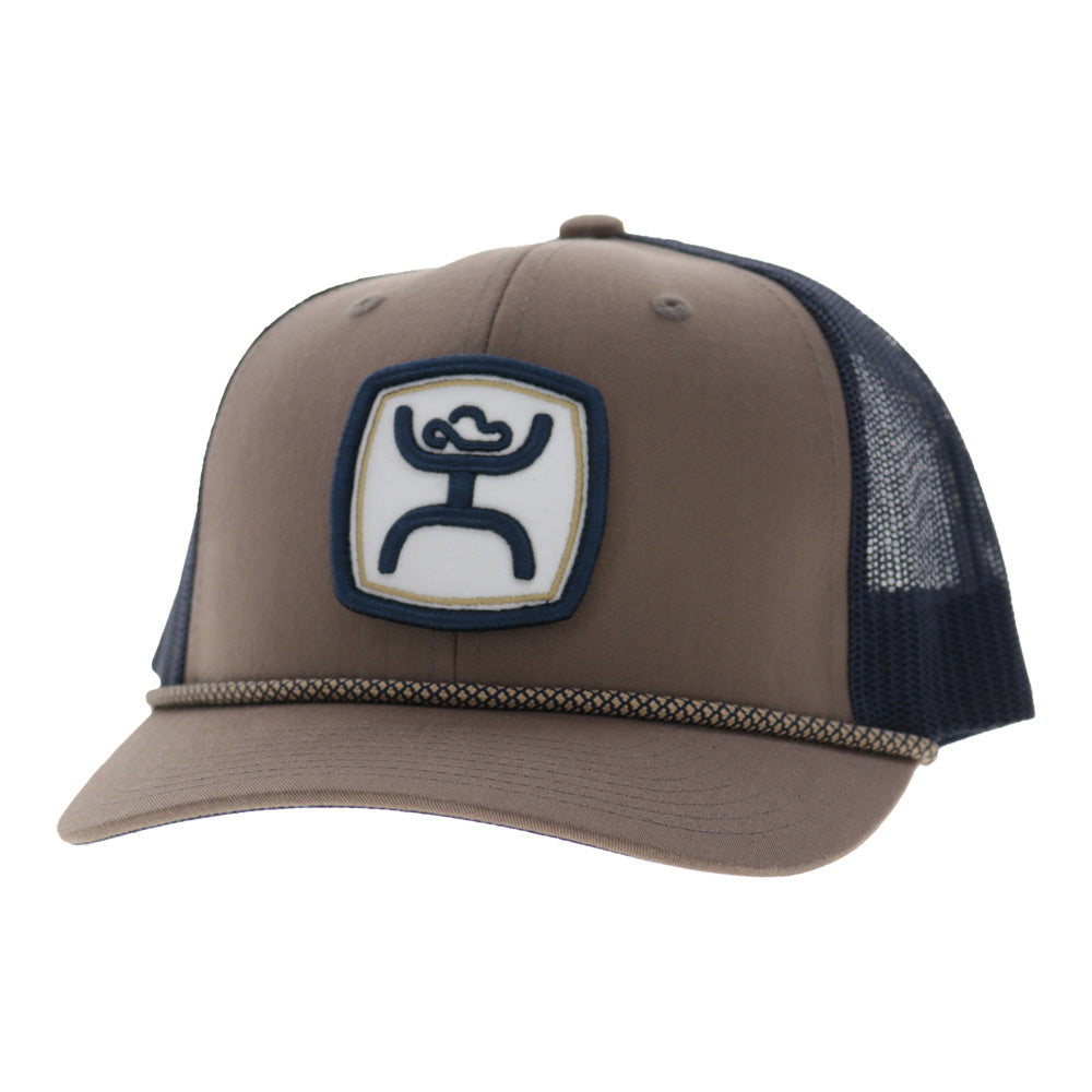 Zenith  6-Panel Trucker Snapback Hat Tan/Navy