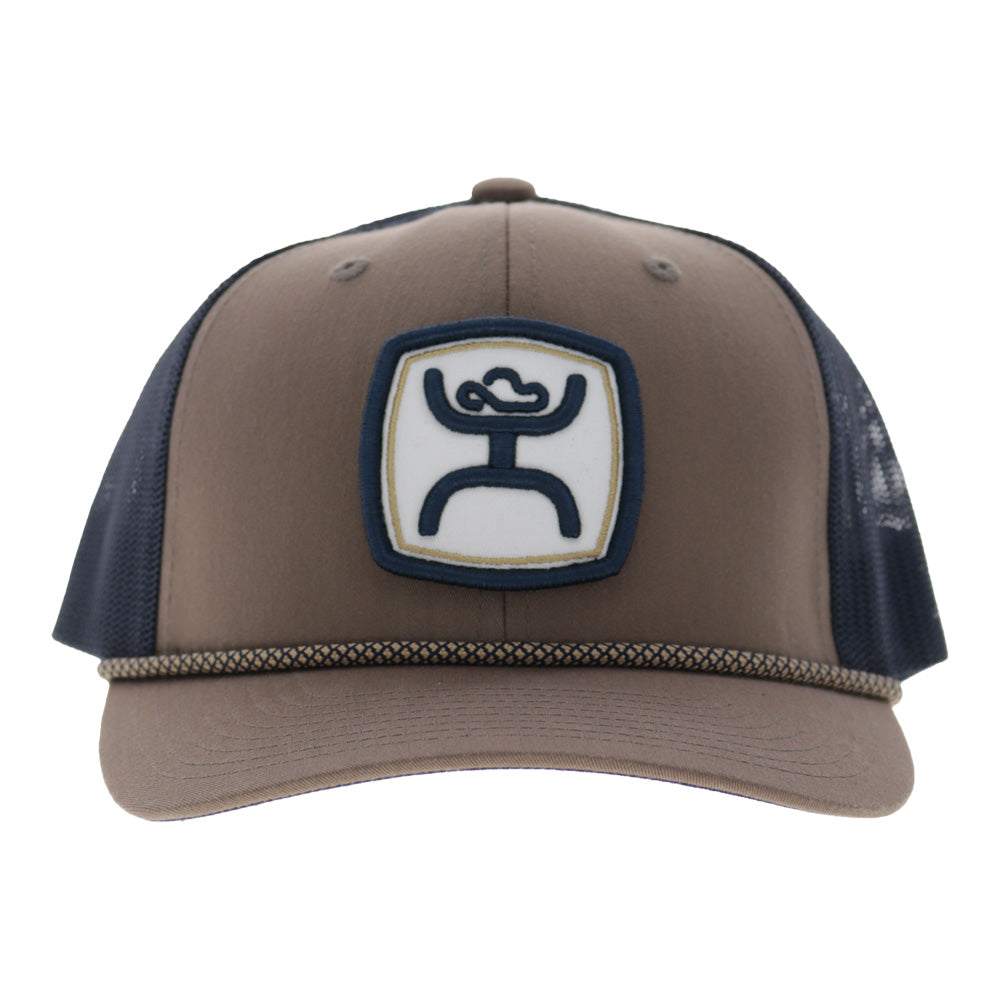 Zenith  6-Panel Trucker Snapback Hat Tan/Navy
