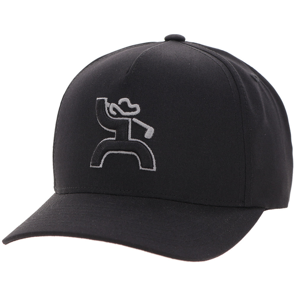 "Classic" Black w/ White Hooey Golf Logo Hat
