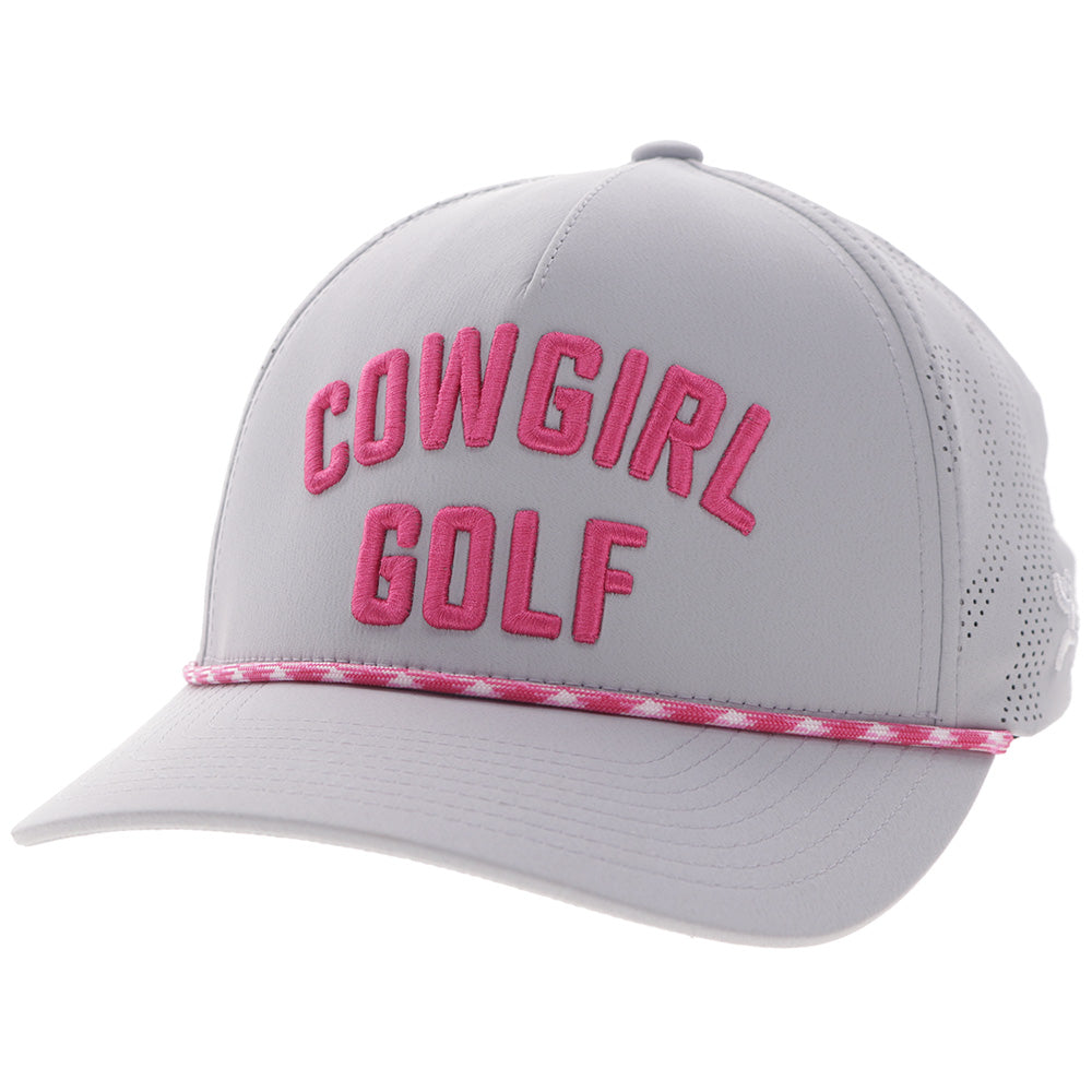 "Cowgirl Golf" Hat Grey w/Pink