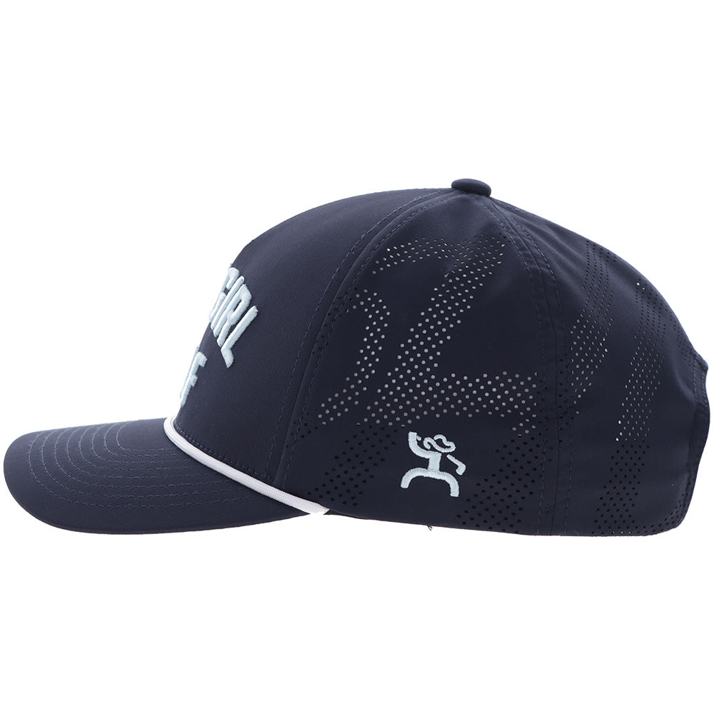 "Cowgirl Golf" Hat Navy w/Light Blue