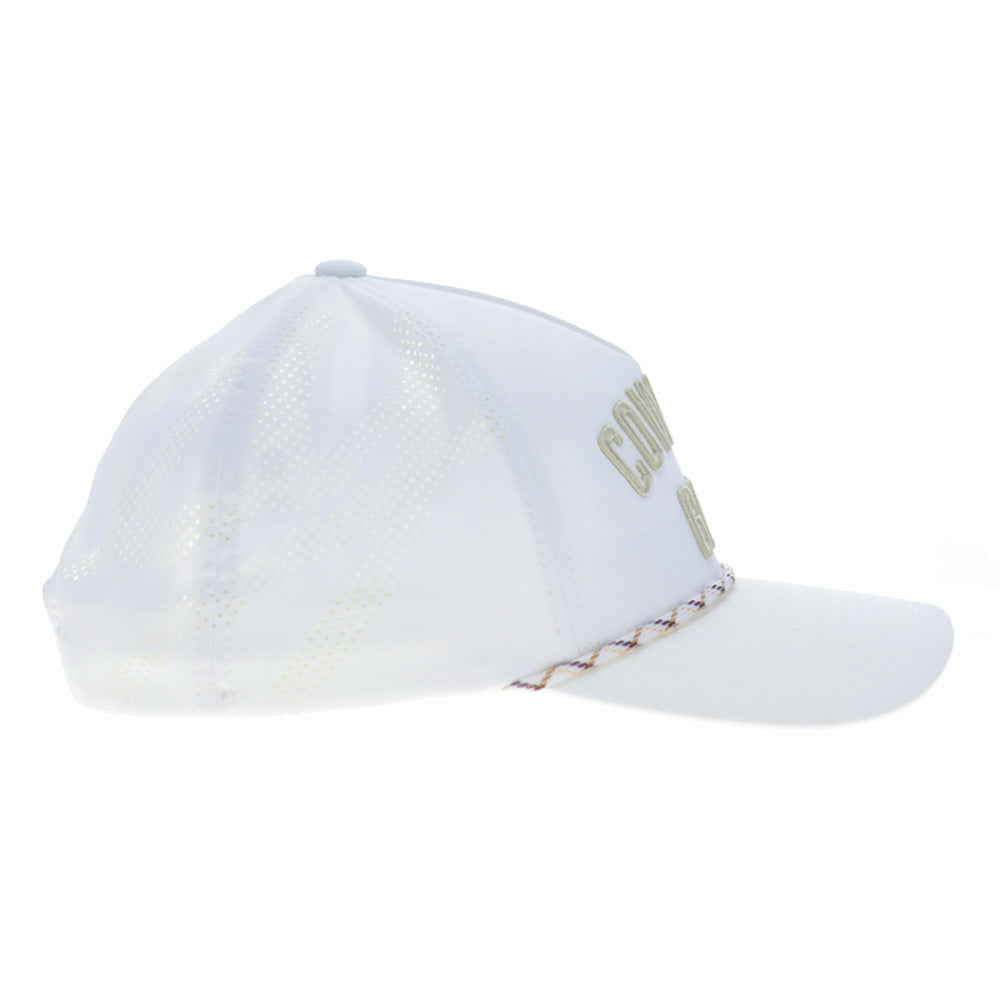 "Cowgirl Golf" Hat White w/Gold