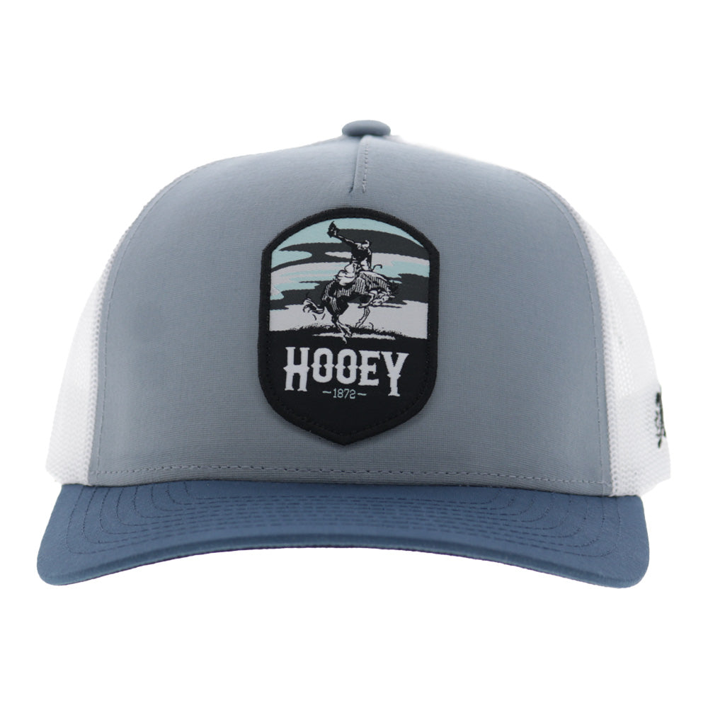Cheyenne 5-Panel Trucker Snapback Hat Blue/White