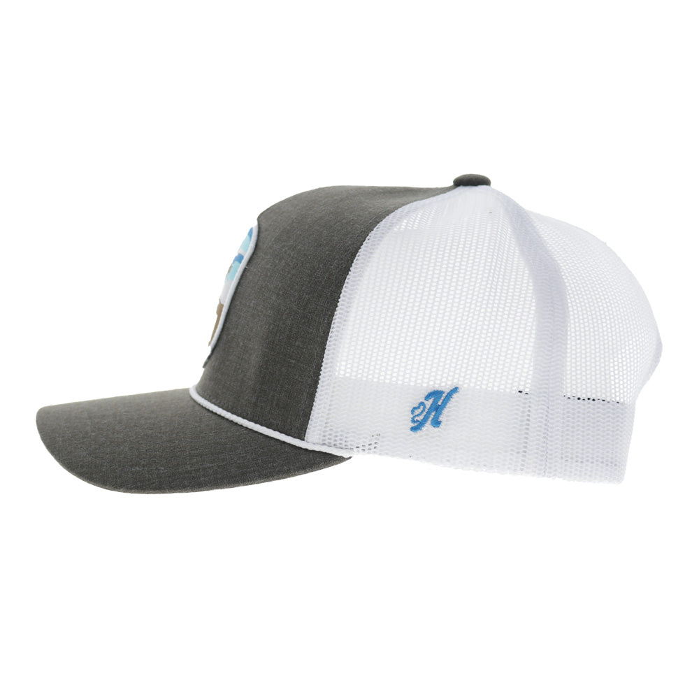 Cheyenne 5-Panel Trucker Snapback Hat Brown/White
