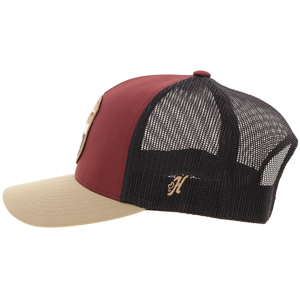 "Cheyenne" Hat Maroon/Black