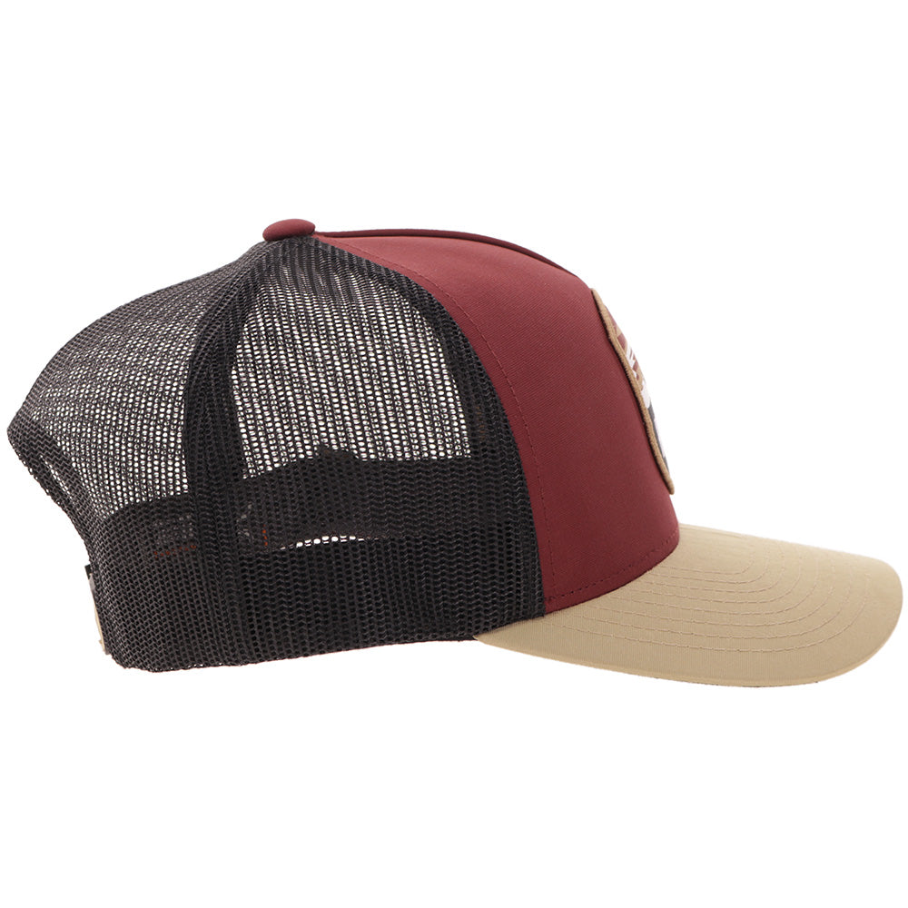 "Cheyenne" Hat Maroon/Black