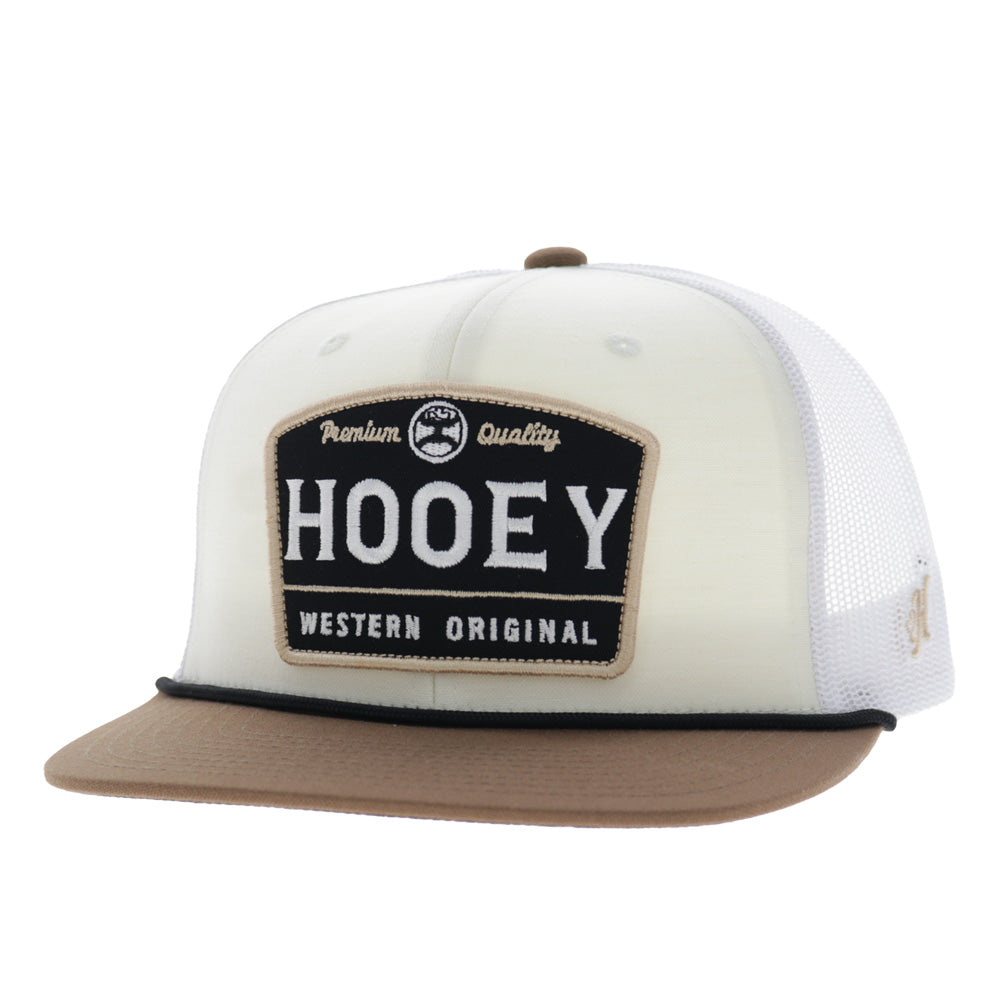 Trip 5-Panel Trucker Snapback Hat Cream/White