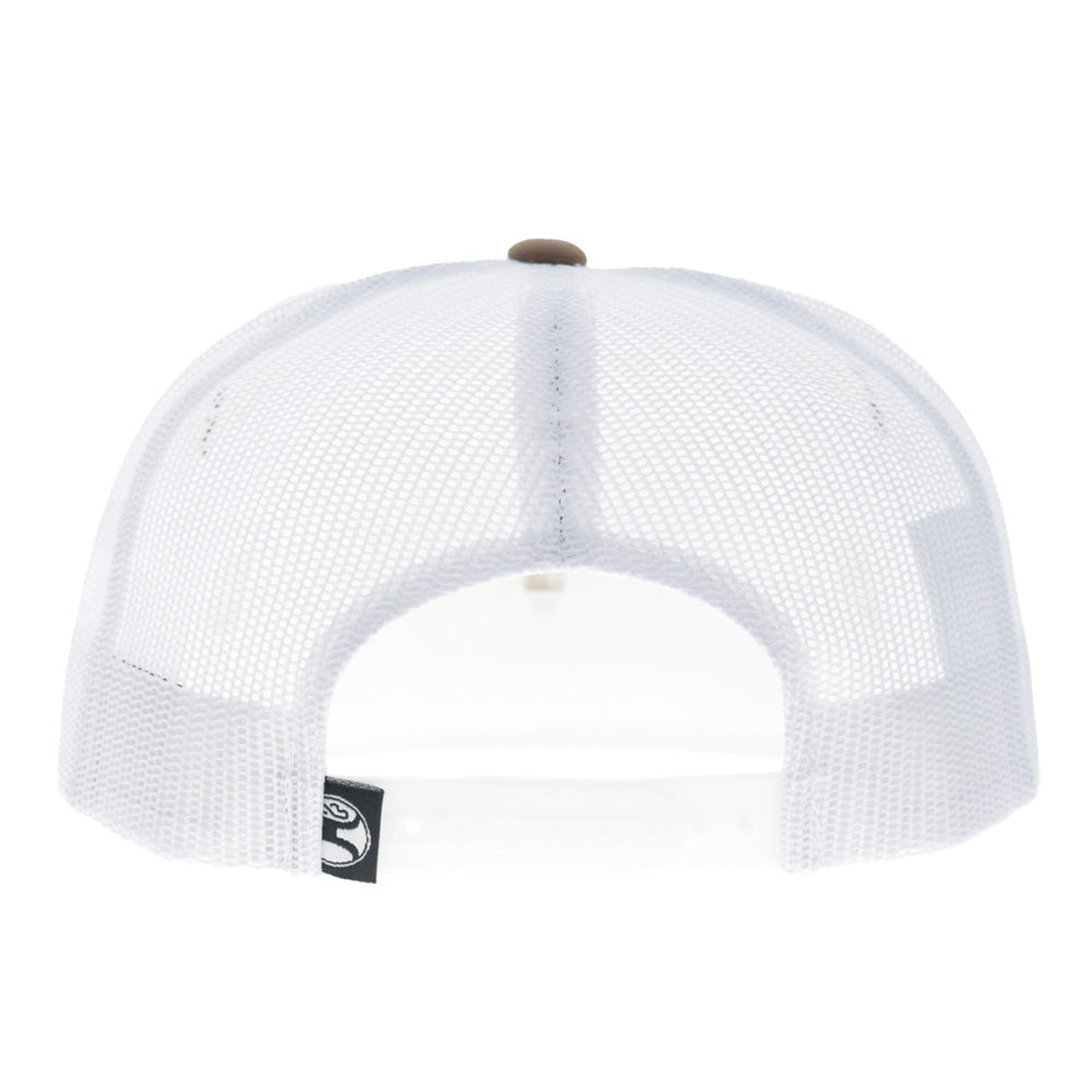 Trip 5-Panel Trucker Snapback Hat Cream/White